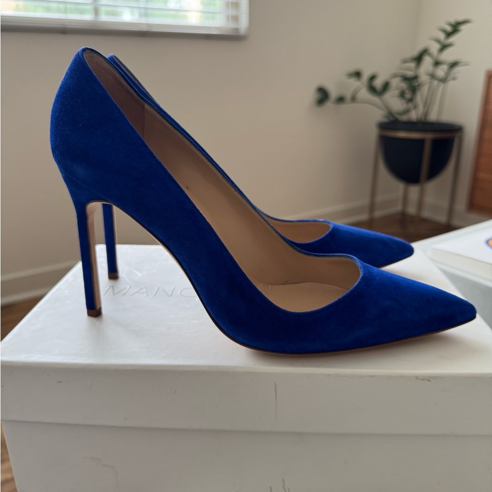 Manolo Blahnik Blue Heels Classic Stiletto Pumps